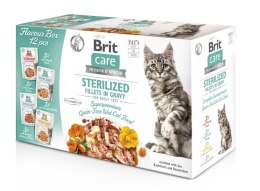 BRIT Care Cat Sterilized Flavour Box Pouch - mokra karma dla kota - 12x85 g