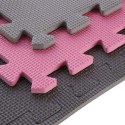 Mata puzzle Multipack One Fitness MP10 różowo-szare 9 elementów 10 mm