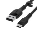BELKIN CABLE USB-A - USB-C SILICONE 2M CZARNY
