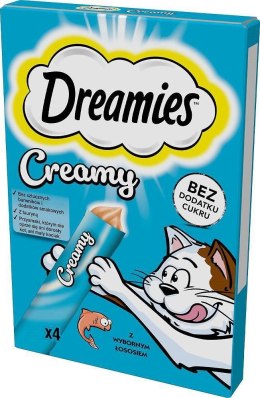Dreamies Creamy Przysmak dla kota Łosoś 4x10g
