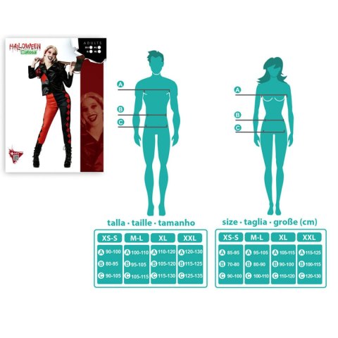 Kostium dla Dorosłych Krwawy Arlekin Kobieta - XL