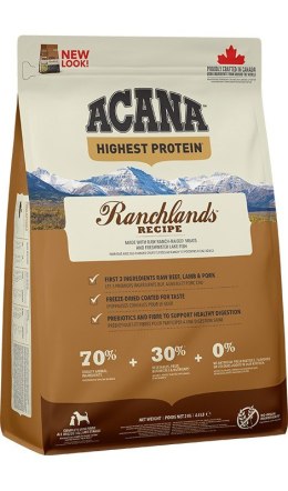 ACANA Highest Protein Ranchlands Dog - sucha karma dla psa - 2 kg
