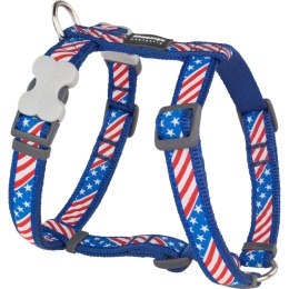 Szelki dla psa Red Dingo US Flag 25-39 cm Czerwony Niebieski