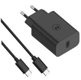 Motorola Charger TurboPower 30W USB-C w/ 1m C-C cable, Black