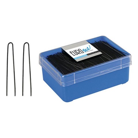 Wsuwki do włosów Eurostil (400 pcs) - Czarny