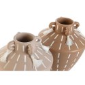 Wazon Home ESPRIT Brązowy Jasnobrązowy Ceramika Kolonialny Frędzle 15,5 x 15,5 x 17,1 cm (2 Sztuk)