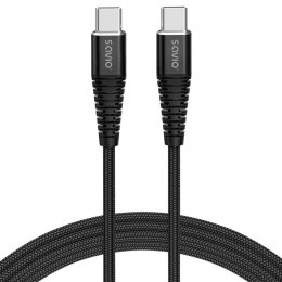 Kabel USB C Savio CL-160 Czarny 2 m