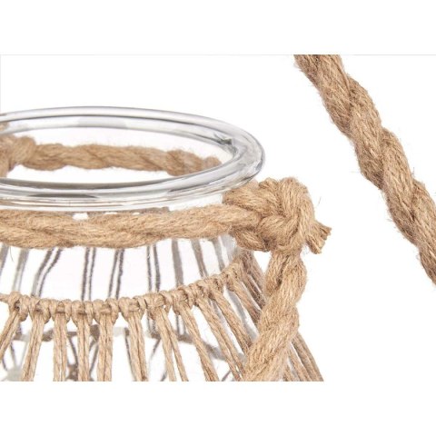 Świeczniki Gift Decor Przezroczysty Naturalny Szkło Sznurek 20 x 30 cm 20 x 30 x 20 cm Łódź (4 Sztuk)