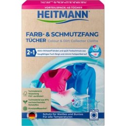 Heitmann Chusteczki Wyłapujące Kolor i Brud 45 szt.