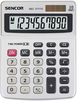 Kalkulator biurkowy SEC 377/10 duży 10 cyfrowy wyświetlacz LCD