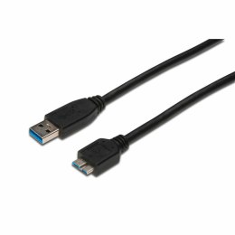 Kabel USB do micro USB Digitus AK-300117-003-S Czarny 25 cm