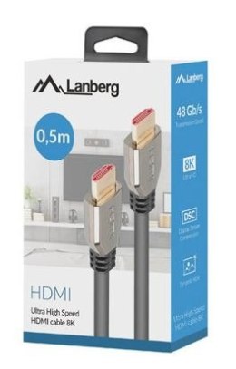 Kabel HDMI M/M V2.1 0.5m 8K 60HZ czarny