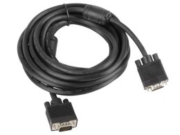 Kabel VGA Ferryt 5M M/M Ekran czarny
