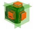 Laser NEO Tools 3D zielony z walizką, tarczą celowniczą, magnetycznym uchwytem i ładowarką w zestawie