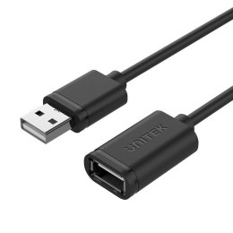 Kabel USB Unitek Y-C417GBK Kontakt Męski/Kontakt Żeński Czarny 3 m