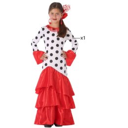 Kostium dla Dzieci Czerwony Tancerka Flamenco Hiszpania (1 Części) - 7-9 lat