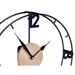 Stolné hodiny Czarny Metal Drewno MDF 26 x 29 x 7 cm (6 Sztuk)