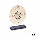 Stolné hodiny Kulki Czarny Metal Drewno MDF 20,5 x 26,5 x 7 cm (6 Sztuk)