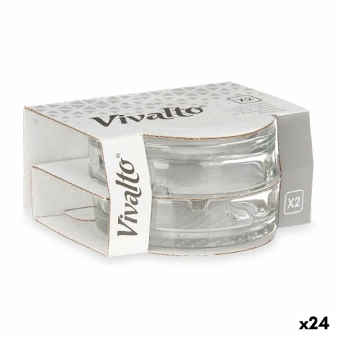 Popielniczka Set Przezroczysty Szkło (24 Sztuk)