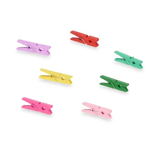 Klamerki Pincello Wielokolorowy Drewno Mały (24 Sztuk)