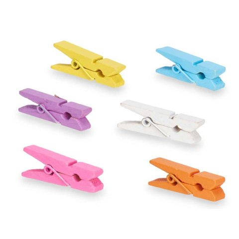 Klamerki Pincello Wielokolorowy Drewno Średni (24 Sztuk)