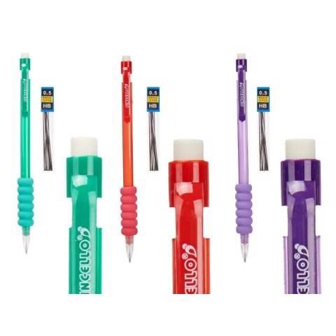 Ołówek mechaniczny Pincello Niebieski Czerwony Kolor Zielony Wkład 0,5 mm (12 Sztuk)