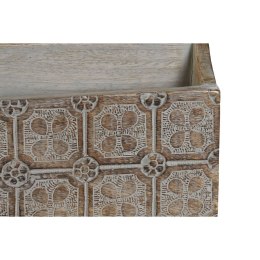 Wielofunkcyjny organizer DKD Home Decor Biały Naturalny Drewno mango 32 x 13 x 21 cm (12 Sztuk)