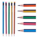 Zestaw ołówków Paski Wielokolorowy Drewno (12 Sztuk)