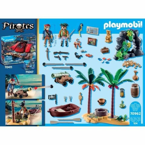 Playset Playmobil Pirates island - Treasure Island Adventure 70962 104 Części