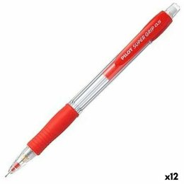 Ołówek mechaniczny Pilot Super Grip Czerwony 0,5 mm (12 Sztuk)