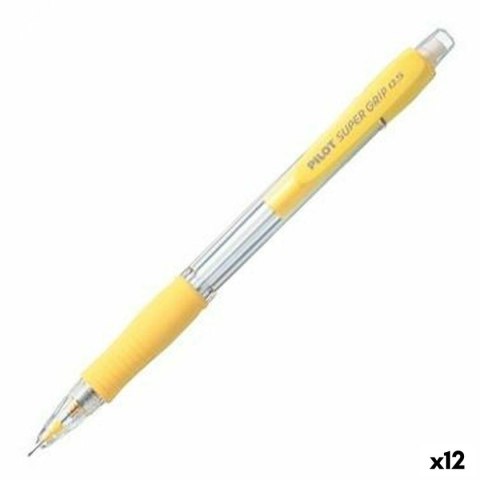 Ołówek mechaniczny Pilot Super Grip Żółty 0,5 mm (12 Sztuk)
