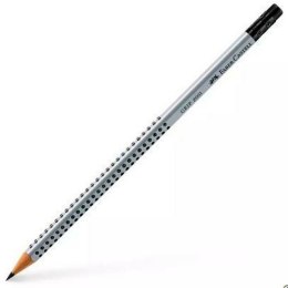 Ołówek z Gumką do Mazania Faber-Castell Grip 2001 Ekologiczne Szary B (12 Sztuk)