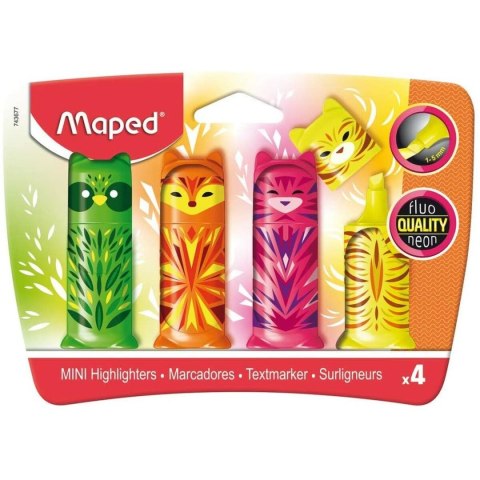 Zestaw markerów fluorescencyjnych Maped Wielokolorowy 4 Części (12 Sztuk)