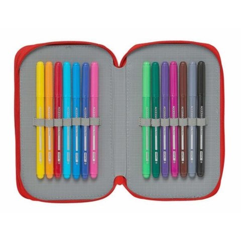 Piórnik Podwójny Sevilla Fútbol Club M854 Czerwony 12.5 x 19.5 x 4 cm (28 Części)