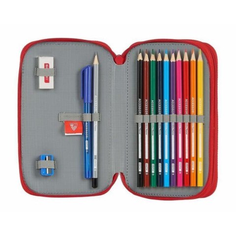 Piórnik Podwójny Sevilla Fútbol Club M854 Czerwony 12.5 x 19.5 x 4 cm (28 Części)