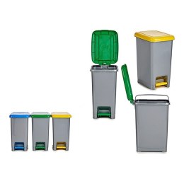 Kosz na Śmieci z Pedałem Recycling Plastikowy (3 Części)