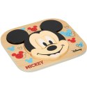 Drewniane Puzzle dla Dzieci Disney Mickey Mouse + 12 miesięcy 6 Części (12 Sztuk)