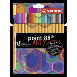 Zestaw markerów Stabilo Point 88 ARTY 0,4 mm (18 Części)