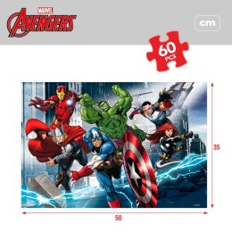 Puzzle dla dzieci The Avengers Dwustronny 60 Części 50 x 35 cm (12 Sztuk)