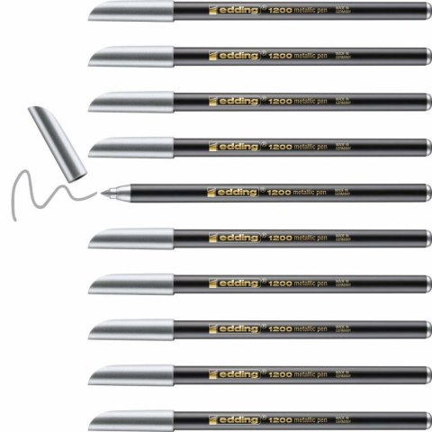 Marker/mazak Edding 1200 Srebrzysty (10 Sztuk)