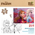 Puzzle dla dzieci Frozen Dwustronny 60 Części 70 x 1,5 x 50 cm (12 Sztuk)