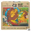 Puzzle dla dzieci The Lion King Dwustronny 24 Części 70 x 1,5 x 50 cm (12 Sztuk)