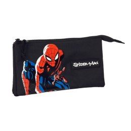 Piórnik Potrójny Spiderman Hero Czarny 22 x 12 x 3 cm