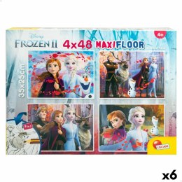 Puzzle dla dzieci Frozen Dwustronny 4 w 1 48 Części 35 x 1,5 x 25 cm (6 Sztuk)