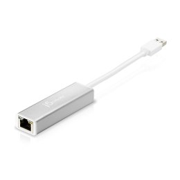 Adapter j5create USB 3.0 Gigabit Ethernet Adapter; kolor srebrny JUE130-N