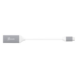 Adapter j5create USB-C to 4K HDMI Adapter (USB-C m - 4K HDMI f 10cm; kolor biało srebrny) JCA153G-N