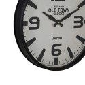 Zegar Ścienny Biały Czarny Żelazo 46 x 46 x 6 cm