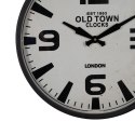 Zegar Ścienny Biały Czarny Żelazo 46 x 46 x 6 cm