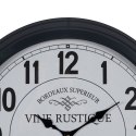 Zegar Ścienny Biały Czarny Żelazo 70 x 70 x 6,5 cm