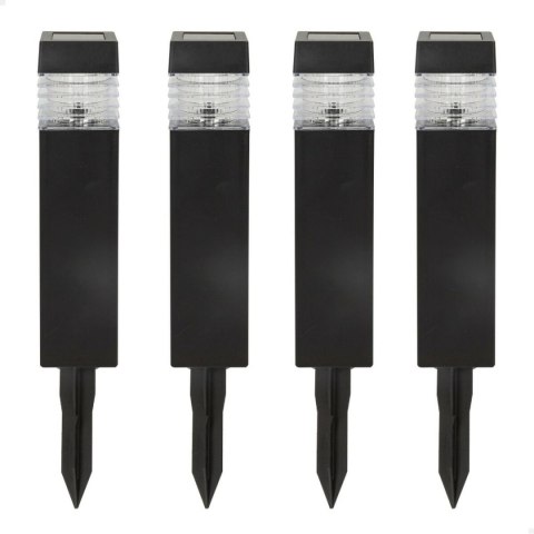 Zestaw solarnych palików ogrodowych Aktive 4 Części Plastikowy 6 x 39,5 x 6 cm (4 Sztuk)